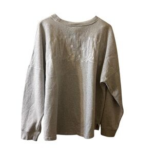 PINK Victoria's Secret Heather Gray Sweatshirt Sz L